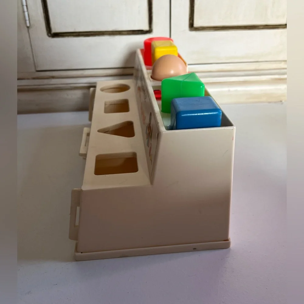 Vintage 1974 Fisher Price Shape Sorter Toy preschool color manipulative play